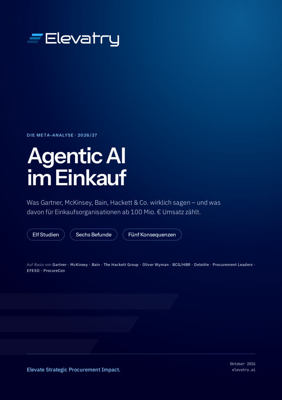 Titelseite der Meta-Analyse „Agentic AI im Einkauf 2026/27“