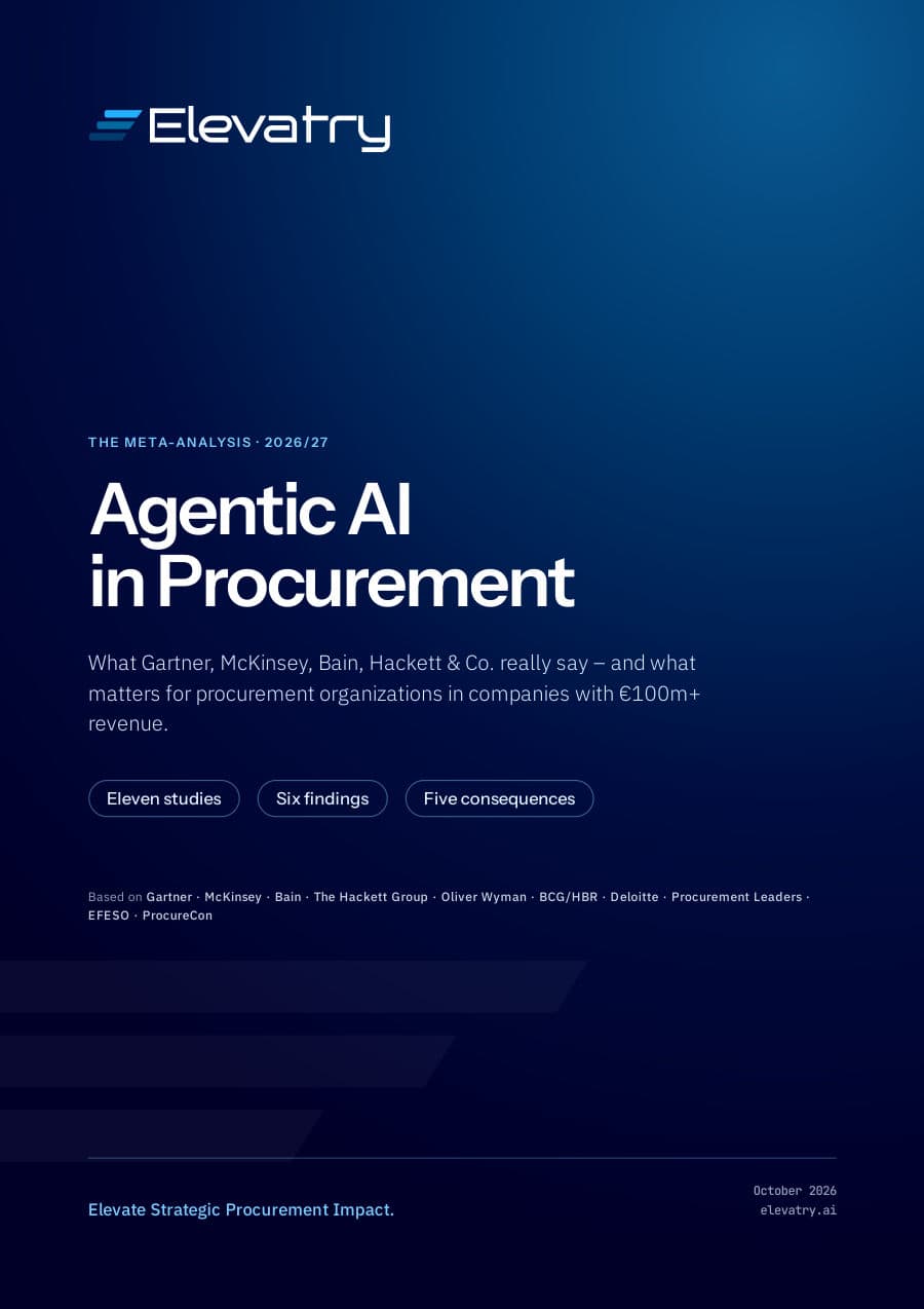 Cover of the meta-analysis “Agentic AI in Procurement 2026/27”